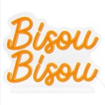 Lampe LED effet n�on Bisou Bisou orange USB
