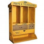 Étagère rétro pour courrier jaune Étagère rétro pour courrier jaune