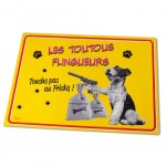 Tapis de gamelles rectangulaire en PVC Les Toutous flingueurs Tapis de gamelles rectangulaire en PVC Les Toutous flingueurs