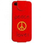 Etui compatible Iphone 5 Peace and Love