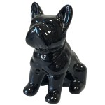 Petite statue Bulldog noire