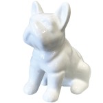 Petite statue Bulldog blanche