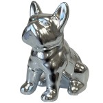 Petite statue Bulldog Argent