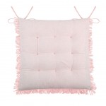 Coussin de chaise à franges Rose Coussin de chaise à franges Rose