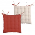 Coussin de chaise - 2 faces Terracotta Lin 40 cm Coussin de chaise - 2 faces Terracotta Lin 40 cm