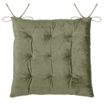 Coussin de chaise Tania Velours - Vert Coussin de chaise Tania Velours - Vert