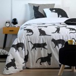 Parure de lit chats noirs 220 x 240 cm