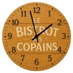 Horloge en verre le bistrot des copains  29 cm