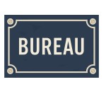 Plaque de porte en mtal  Bureau  Style plaque de rue