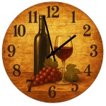 Horloge en verre le temps dun verre de vin 29 cm