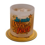 Verre avec sous-verre Je suis Pre-fect