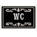 Plaque de porte en mtal  WC