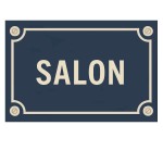 Plaque de porte en métal – Salon – Style plaque de rue Plaque de porte en métal – Salon – Style plaque de rue