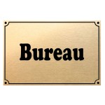 Plaque de porte mtal or Bureau
