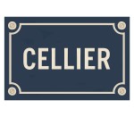 Plaque de porte en mtal  Cellier  Style plaque de rue