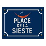 Plaque mtal place de la sieste  Hamac 20  15 cm