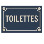 Plaque de porte en métal – Toilettes – Style plaque de rue Plaque de porte en métal – Toilettes – Style plaque de rue