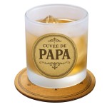 Verre avec sous-verre cuvée de papa Verre avec sous-verre cuvée de papa