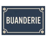 Plaque de porte en mtal  Buanderie  Style plaque de rue