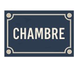 Plaque de porte en mtal  chambre  Style plaque de rue