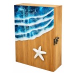 Bo�te � cl�s murale bord de mer en bois 25 cm