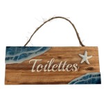 Plaque de porte toilettes style bord de mer Plaque de porte toilettes style bord de mer