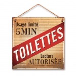 Plaque mtal  suspendre Toilettes Usage Limit 20 cm
