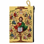 Porte-monnaie Ic�ne Religieuse Christ Arbre de Vie zipp� 14,5 cm