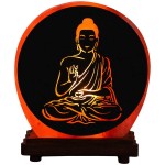 Lampe ronde en sel de l�Himalaya Bouddha