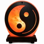 Lampe ronde Yin Yang en Sel de l�Himalaya