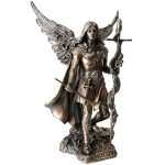Statuette saint Gabriel de couleur bronze