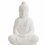Lampe Bouddha � poser en porcelaine blanche Lightmeup