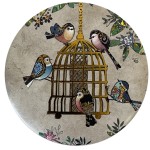 Magnet rond cage  oiseaux 5,5 cm