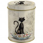 Boite métal ronde Le chat Noir AMYS BUG ART Boite métal ronde Le chat Noir AMYS BUG ART