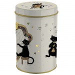 Boite mtal ronde Les chats musiciens AMYS BUG ART