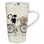 Grande tasse Chat Vélo Jane Crowther Bug Art Grande tasse Chat Vélo Jane Crowther Bug Art