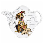 Repose-sachet de th� chien m�lamine