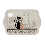 Mini plateau en mlamine Chats amoureux  Paris 20 cm