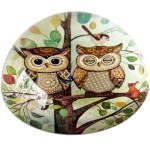 Presse-papier couple de chouettes dans l'arbre Presse-papier couple de chouettes dans l'arbre