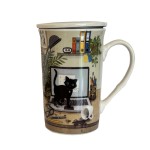 Tisanière chaton sur l’ordinateur avec infuseur Tisanière chaton sur l’ordinateur avec infuseur