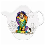Repose-sachet de th� lion m�lamine