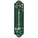 Thermom�tre mural for�t vert en m�tal 20 cm