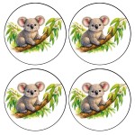 Set de 4 dessous-de-verre koala eucalyptus