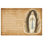 Plaque métal prière Notre Dame de Lourdes 30,5 × 20 cm Plaque métal prière Notre Dame de Lourdes 30,5 × 20 cm