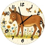 Horloge murale âne en verre 29 cm Horloge murale âne en verre 29 cm