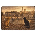 Planche � d�couper en verre chats d'Avignon 28,5 � 20 cm