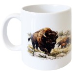 Mug en c�ramique bisons am�ricains 35 cl CBKr�ation