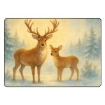 Planche � d�couper verre cerfs  28,5 x 20 cm