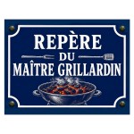 Plaque M�tal Rep�re du Ma�tre Grillardin 20 x 15 cm