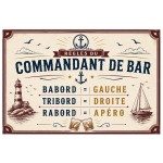 Plaque en aluminium commandant de bar 30,5 x 20 cm